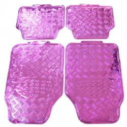 Tapete Metalizado Rosa Universal 4 PÇ